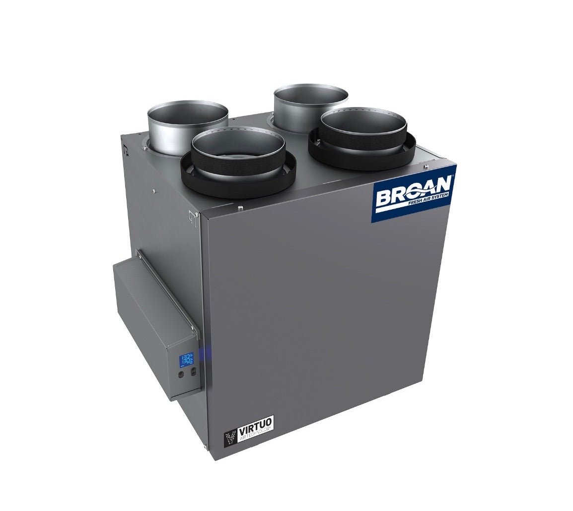 Broan AI Series B160H65RT Heat Recovery Ventilator (HRV), 160 CFM, Top Ports