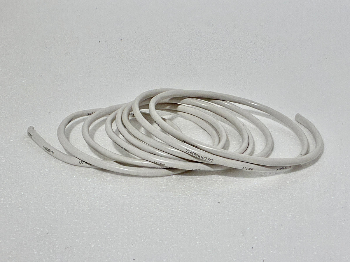 Coil of white 18 AWG 5-conductor thermostat wire