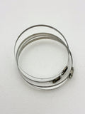 6-Inch Stainless Steel Worm-Gear Hose Clamps, 4-Pack