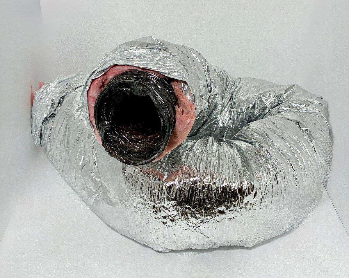 6 inch insulated flexible duct with foil vapor barrier jacket